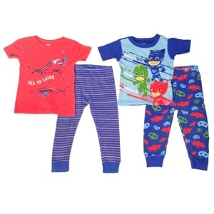PJ Masks & Carter's Toddler Kids 2 Set Matching Pajama Bundle